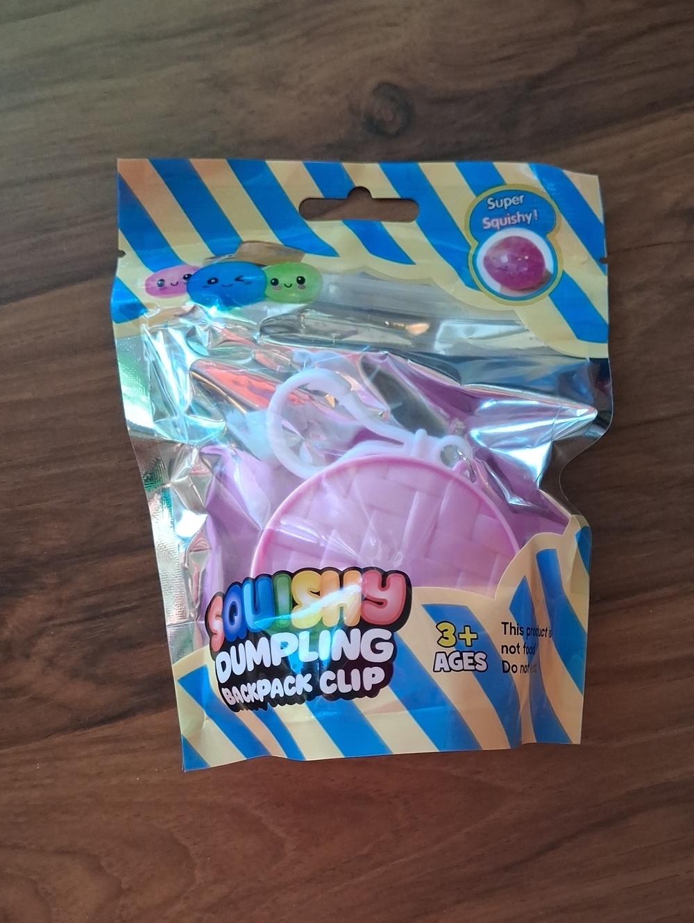 Squishy Dumpling Backpack Clip - Pink
